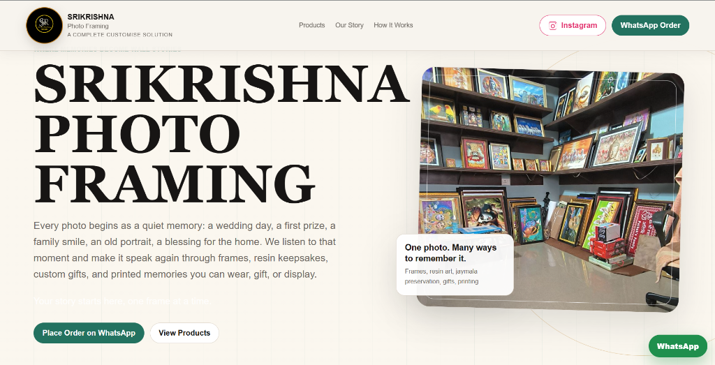 Srikrishna Photo Framing